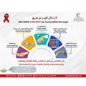 HIV / AIDS Can not be transmitted through