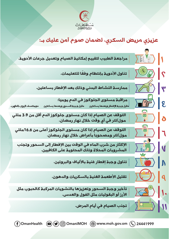 نصائح لمرضى السكري في رمضان